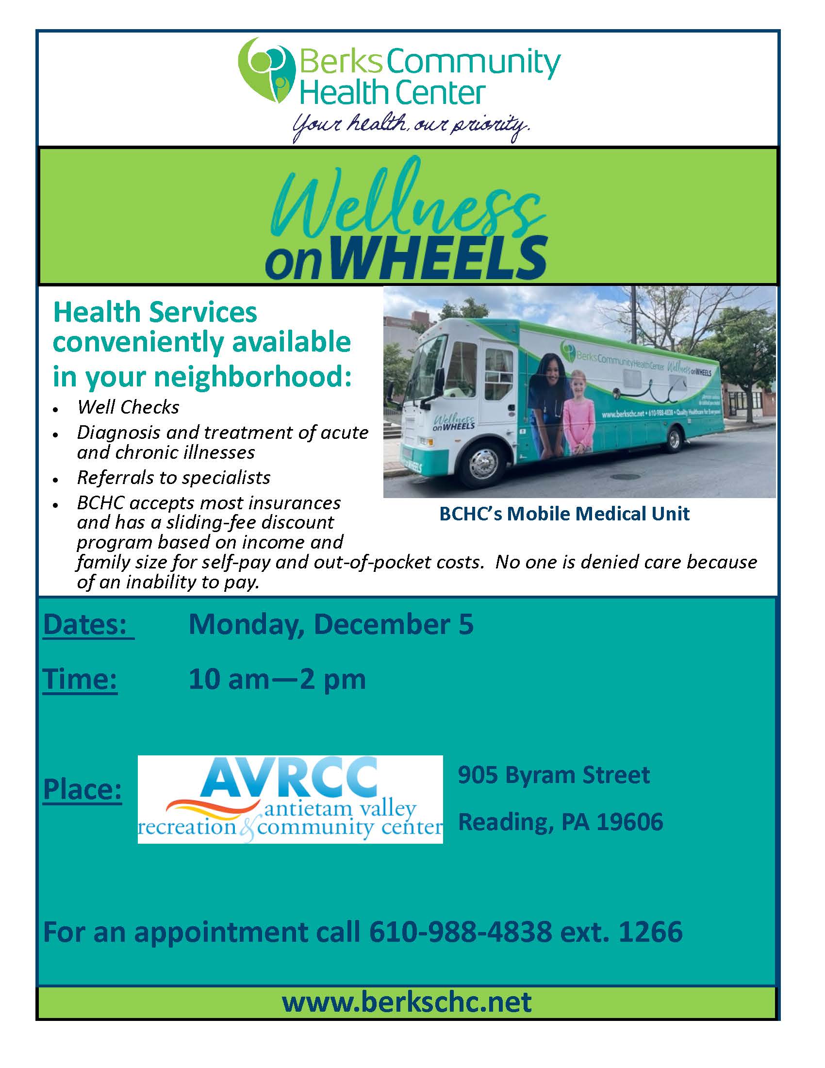 Wellness on Wheels at Antietam Valley Rec Center - Berks Community ...
